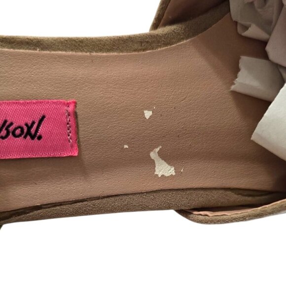 Betsey Johnston Tan & Rose Gold Timeless D'Orsay Flats Sz 9 - Picture 7 of 9